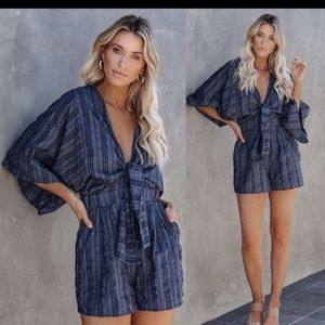 Stylish Blue Striped Jumpsuit